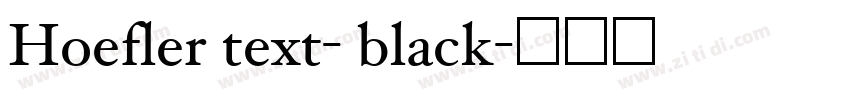 Hoefler text- black字体转换
